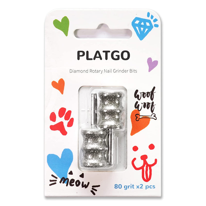 PLATGO Diamond Dremel Dog Nail Grinder Attachment, Diamond Rotory Bit for Dogs&Pets Nail Care, 1/8'' Pet Nail Grinder Wheel Work with Dremel Sanding Drums for Animals Nail Care & Home Grinder Tools Double Pack - PawsPlanet Australia