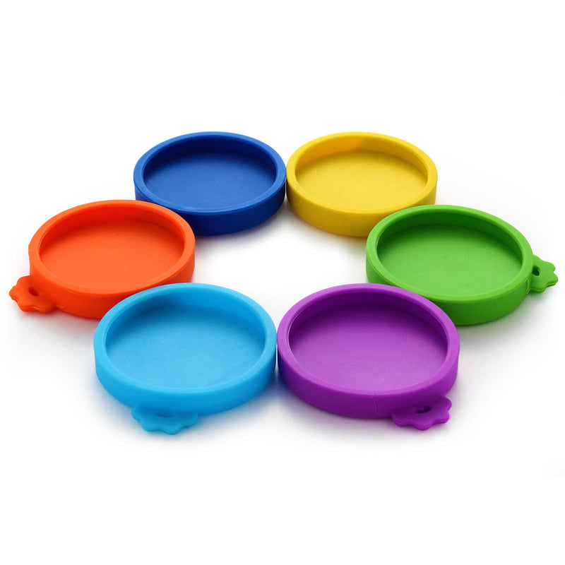 Yobbai 6 Pack Cat Food Cans Lids, Food Safe BPA Free & Dishwasher Safe,Silicone Can Lids Covers for Cat Food Cans - PawsPlanet Australia