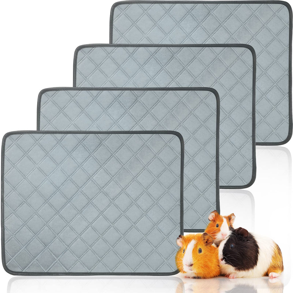 Yulejo 4 Pack Guinea Pig Fleece Cage Liners Washable Guinea Pig Pee Pads Reusable Cage Pad Fleece Bedding for Guinea Pigs Small Animals Accessories 23.62 x 17.72 Inch Regular Style - PawsPlanet Australia