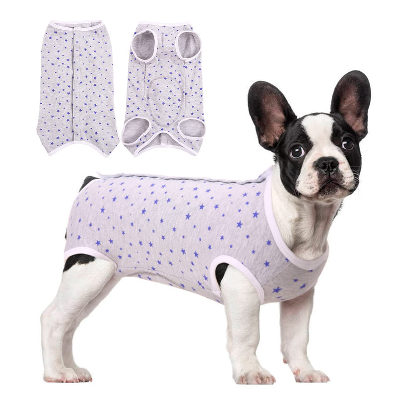 LeLePet Dog Recovery Suit After Surgery, Surgical Recovery Suit for Male Female Dog Pet Suit After Neutered/Spayed Pet Recovery Shirt for Abnormal Wound Skin Disease Dog Cone Alternative Anti Licking S Grey - PawsPlanet Australia