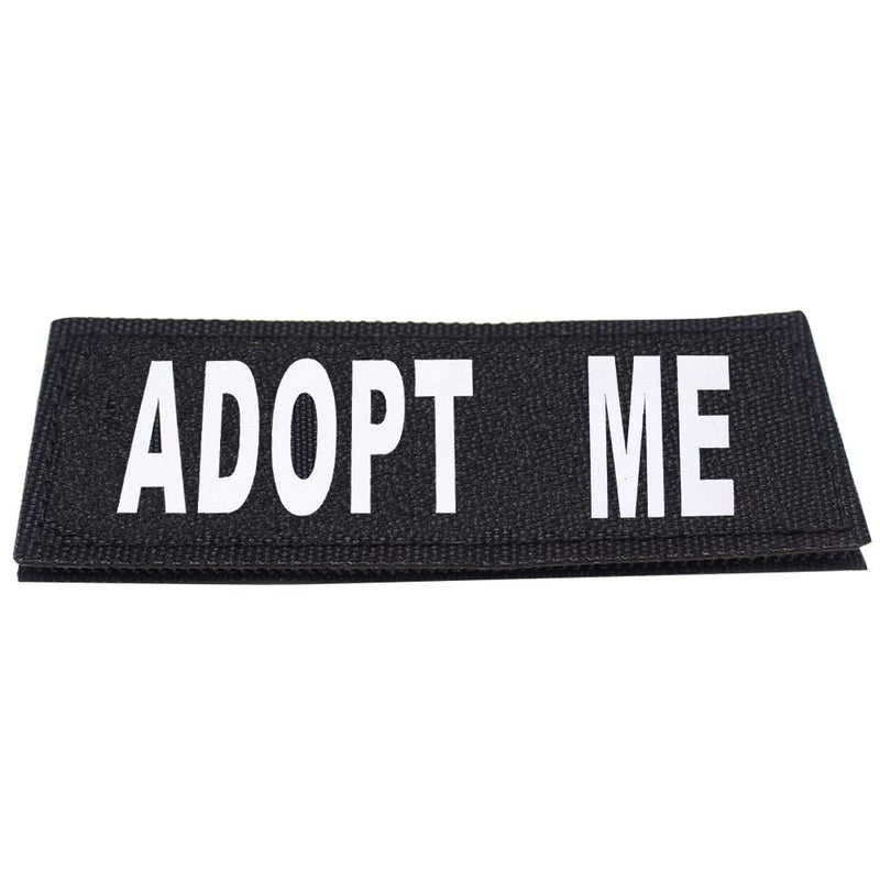 DO NOT PET Vest Patches Removable Service Dog Patch with Reflective Printed Letters for Support Dog Vest Harness Collar or Leash (Adopt ME) ADOPT ME - PawsPlanet Australia