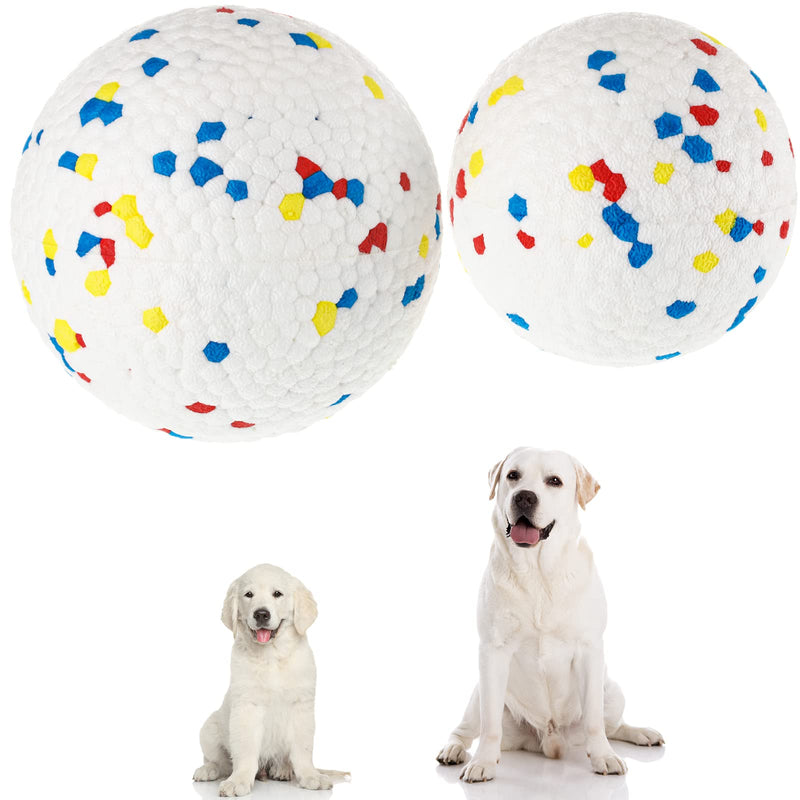 2 Packs Dog Ball Toys Bouncy Indestructible Dog Balls for Strong Chewers Lightweight Float on Water Rubber Balls for Dogs Puppies Fetch Toss Training Teething Exercise, 2.95 Inch and 2.56 Inch - PawsPlanet Australia