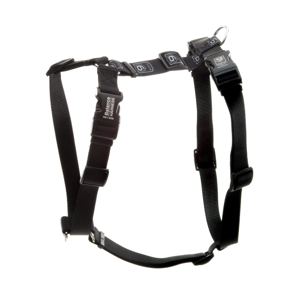 Blue-9 Buckle-Neck Balance Harness, Fully Customizable Fit No-Pull Harness, Ideal for Dog Training and Obedience, Made in The USA 13.5" - 18" Black - PawsPlanet Australia