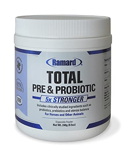 Ramard Total Pre & Probiotic - Digestive Support for Pet Dogs, Cats, Birds, and More - 50 Million CFU Probiotic Supplement for Your Dog, Cat, and Other Pets 8.5 Oz - PawsPlanet Australia