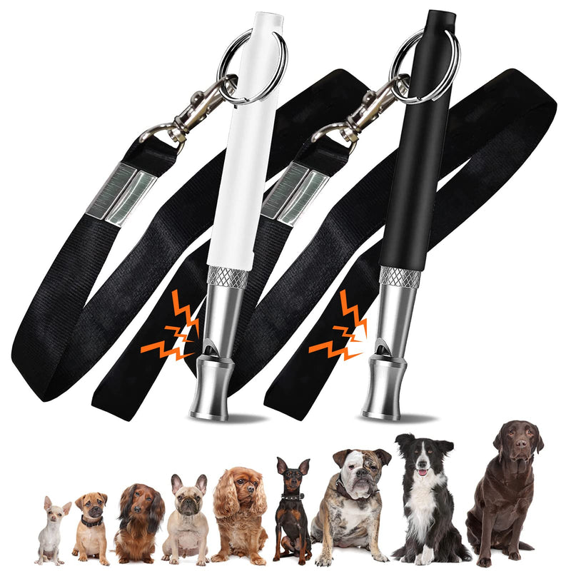 Havenfly 2 Pack Dog Whistle to Stop Barking, Adjustable Whistle Dog Training Recall, Professional Silent Training Stop Barking Control Devices for Dogs, with Black Lanyard - PawsPlanet Australia