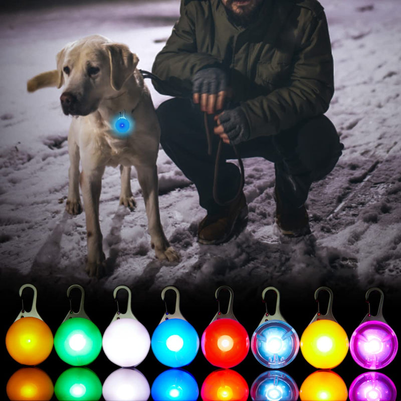 Rechargeable Dog Collar Lights, Clip-on LED Collar Lights with 3 Flashing Modes for Dogs, Safety Lights for Night Walking, Running, Camping or Bike Blue 1 Pack - PawsPlanet Australia