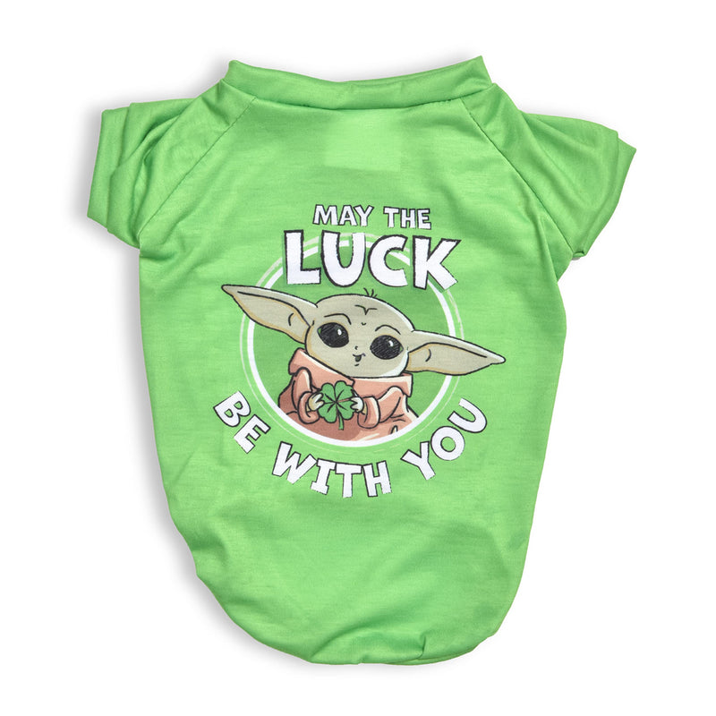 Star Wars for Pets Grogu May The Luck Be with You Dog Tee for St. Patrick’s Day - Star Wars Dog St. Patty’s Shirt for Dogs - Star Wars Dog Clothing and Apparel, Cute Dog Clothes X-Small - PawsPlanet Australia