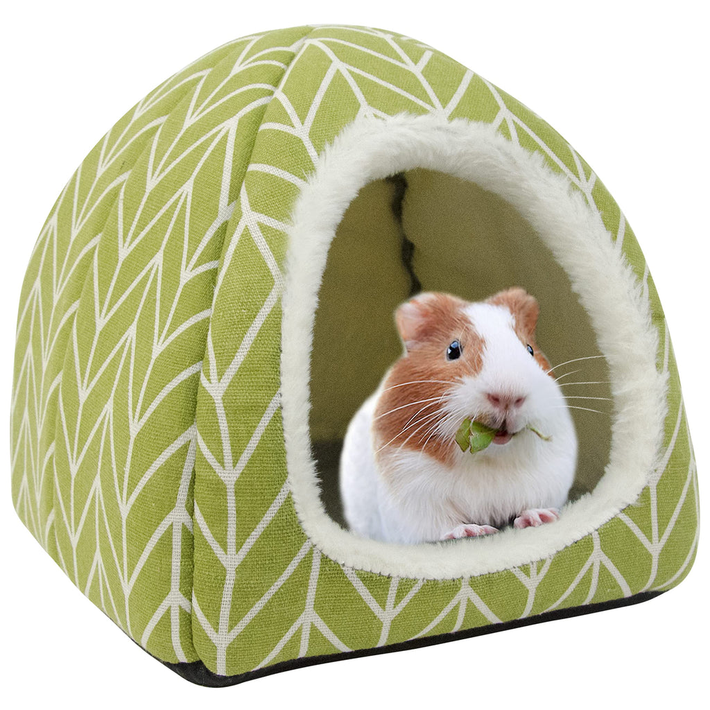 Tierecare Guinea Pig Hideout Hamster Bed Rabbit House Cave Accessories Cozy Hide-Out for Bunny Hedgehog Ferret Chinchilla&Other Small Animals Green - PawsPlanet Australia