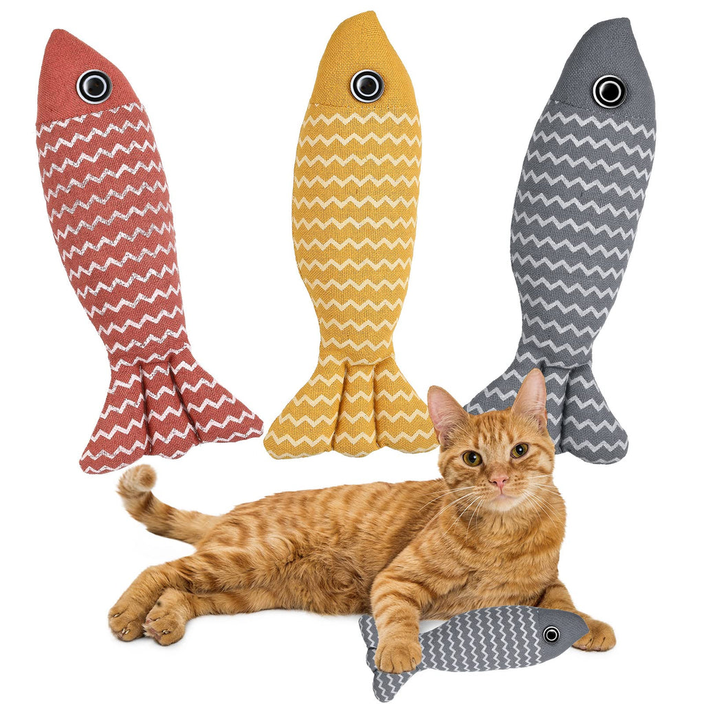 3 Pieces Cat Kicker Toys with Catnip 3 Colors Fish Kitty Kick Stick Cat Kick Toy Cat Chew Toy Kitten Teething Toys Interactive Cat Catnip Toys for Cat, Puppy, Kitty, Kitten Playing Chewing - PawsPlanet Australia