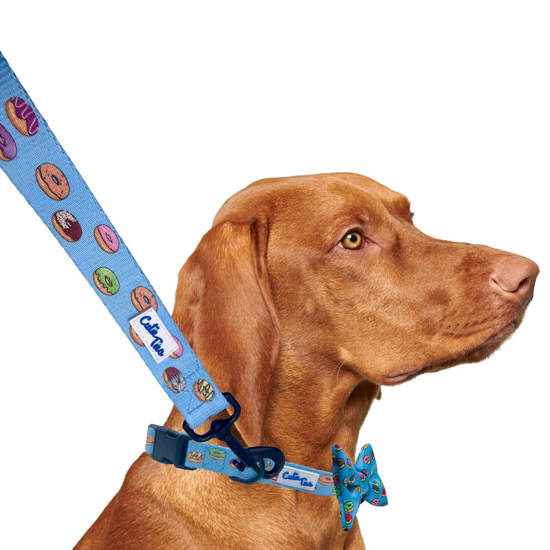 CUTIE TIES Dog Leash – Durable Nylon Material - Premium Quality Leash for Dogs - Fancy Leashes - Cute Dog Leash in Two Sizes - Donuts Small (5/8" x 5') - PawsPlanet Australia