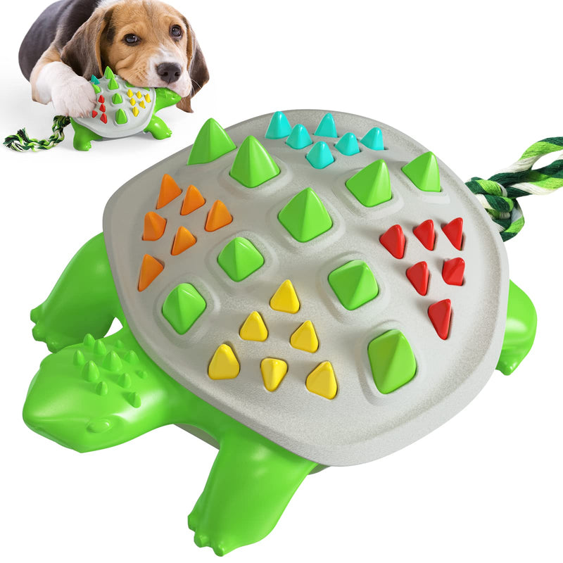 Triple Texture Snapping Turtle-Shaped Puppy Toys Balls Dog Chew Toy/Pet Supplies Rope Molar Teeth Teething Toothbrush Small/Medium/Large Aggressive Chewers Bulk Dogs Birthday Gift - PawsPlanet Australia