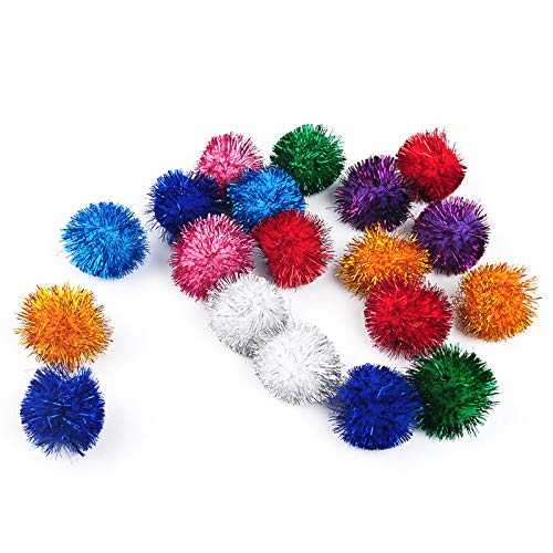 10 Pack Sparkle Balls Cat Toys, Cat Glitter Balls for Indoor Cats, Lightweight Interactive Shiny Balls for Kitten (Random Color) - PawsPlanet Australia