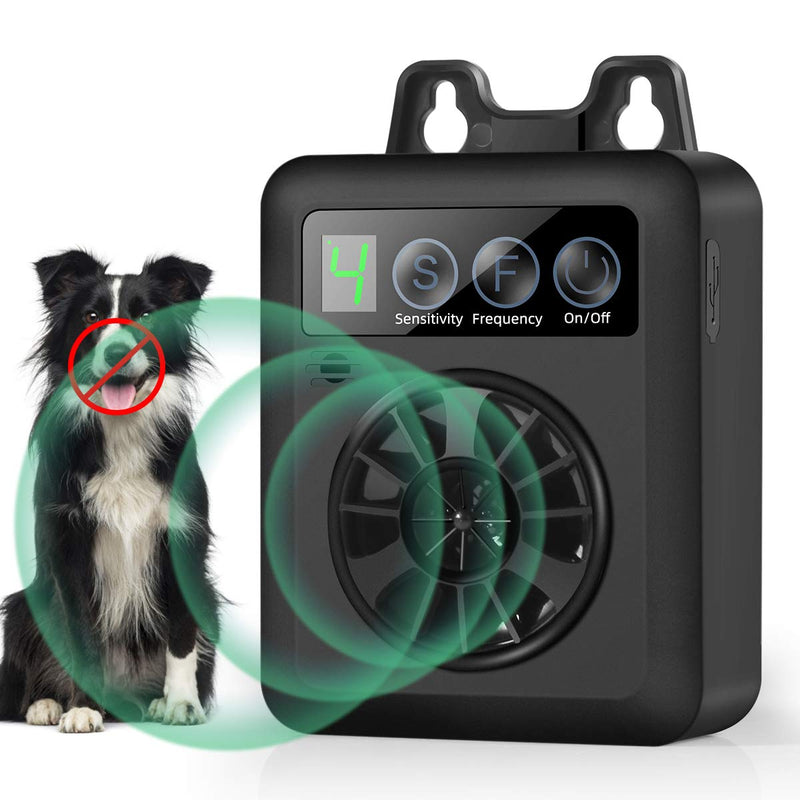 Anti Barking Device, Upgraded Mini Bark Control Device with Effective 4 Adjustable Sensitivity and Frequency Levels, Easy to Use Automatic Ultrasonic Dog Barking Control Devices for almost Dogs NEW-BLACK - PawsPlanet Australia