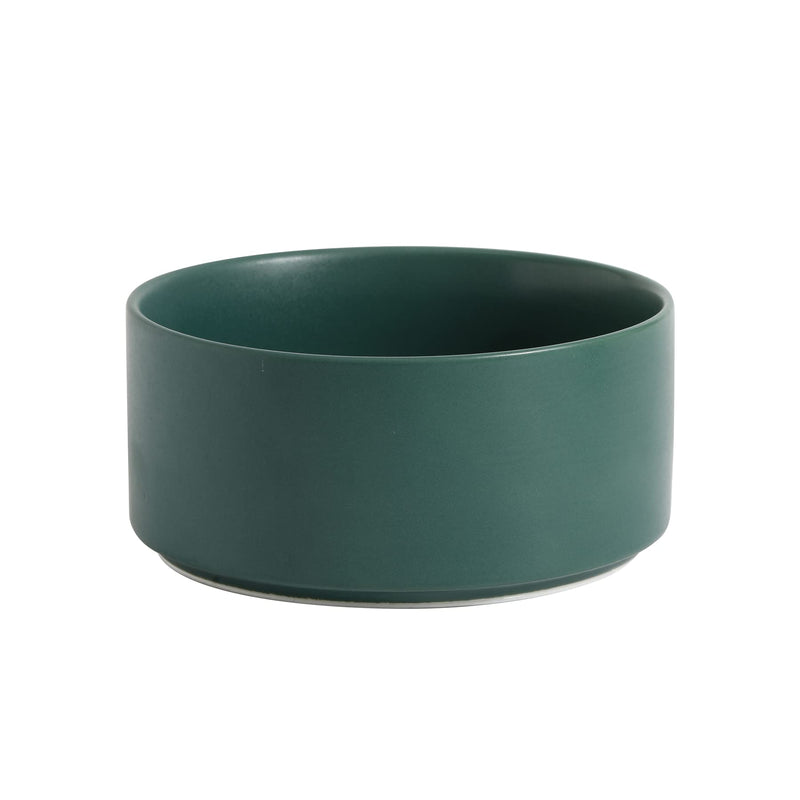 Havniva Raised Non-Slip Ceramics Dog Bowl for Medium and Large Dog Adjustable Height Dog Bowl Dog Food Bowl Dog Dish Cat Water Bowl Protect Cervical Spine 6inch Bowl - Green - PawsPlanet Australia