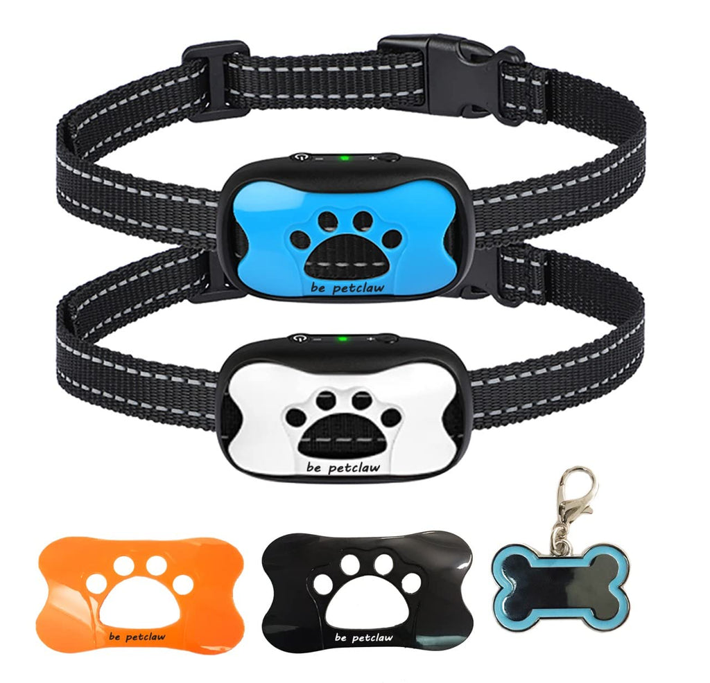 Be Petclaw 2 Pack Dog Bark Collar- Rechargeable Bark Collar- Rainproof, Anti Splash, Anti Snow - No Shock- Vibration & Sound, for Small, Medium & Large Dogs-, No Remote (Include pet tag) - PawsPlanet Australia
