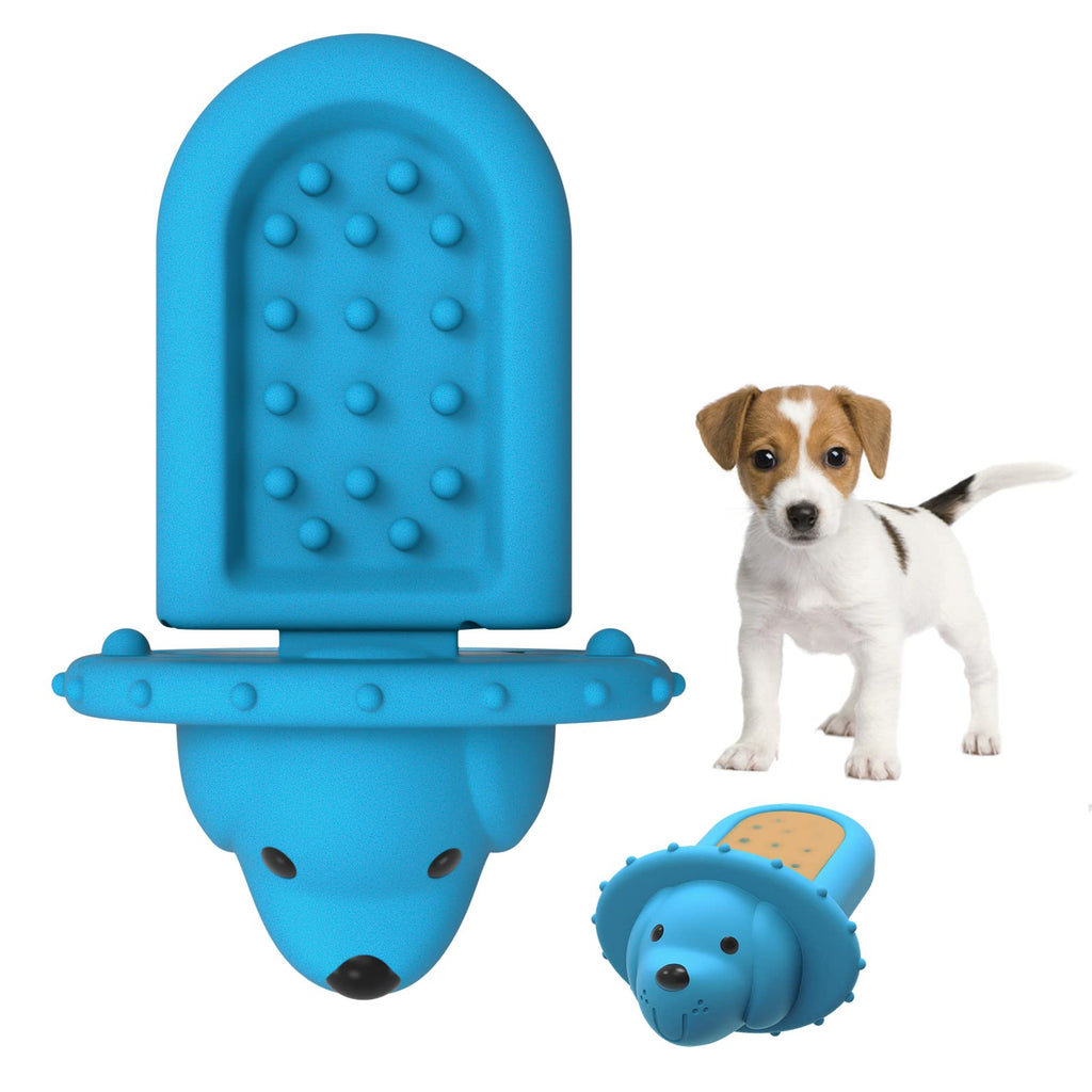 Lewondr Dog Toys, Crate Training Tools Reduce Stress Anxiety Peanut Butter Meat Sauce Treat Dispenser Toys, Dog Training Aid, Sky Blue - PawsPlanet Australia