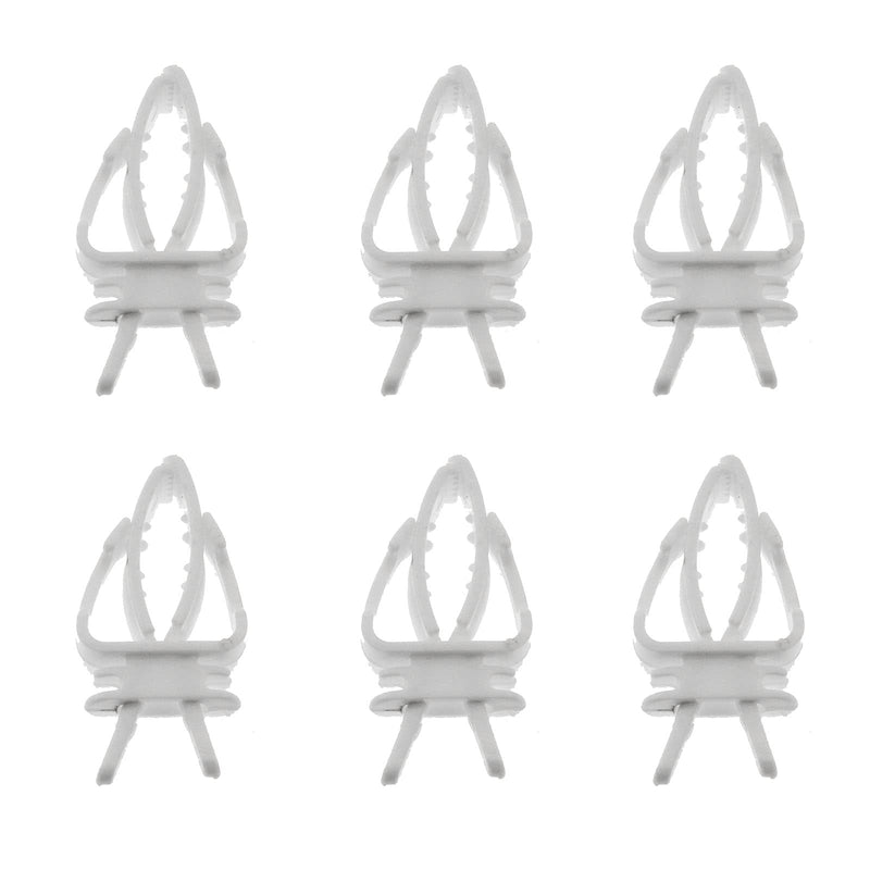 Birds Food Holder heyous 6pcs Bird Cage Food Holder Clips White Pet Parrot Fruit Vegtable Clips Cuttlefish Bone Feeder Device Pin Clamp Bird Cage Accessories - PawsPlanet Australia