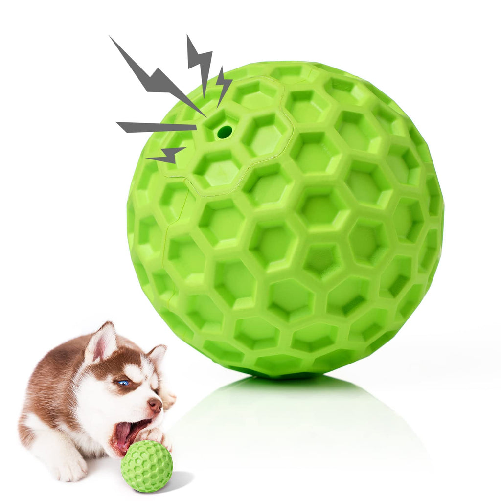 Dog Toy Balls for Aggressive Chewers - Interactive Dog Puppy Toys, Squeaky Dog Chew Toys for Small Medium Dogs, Floating Bouncing Rubber Dog Toy Fetch Balls Play, Milk Flavor - PawsPlanet Australia