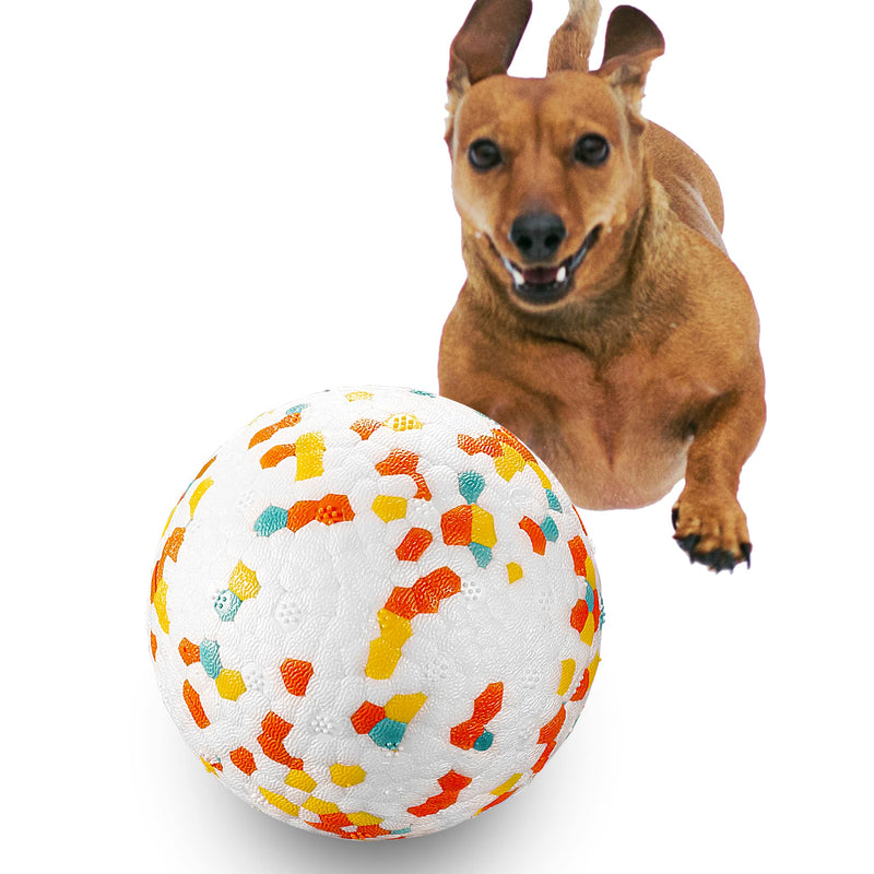 JEROCK Dog Balls, Indestructible Dog Toy Ball for Aggressive Chewers, Durable High Elasticity Interactive Ball for Training Dog Catch and Fetch, Light Weight & Floats in Water 2.5 inches - PawsPlanet Australia