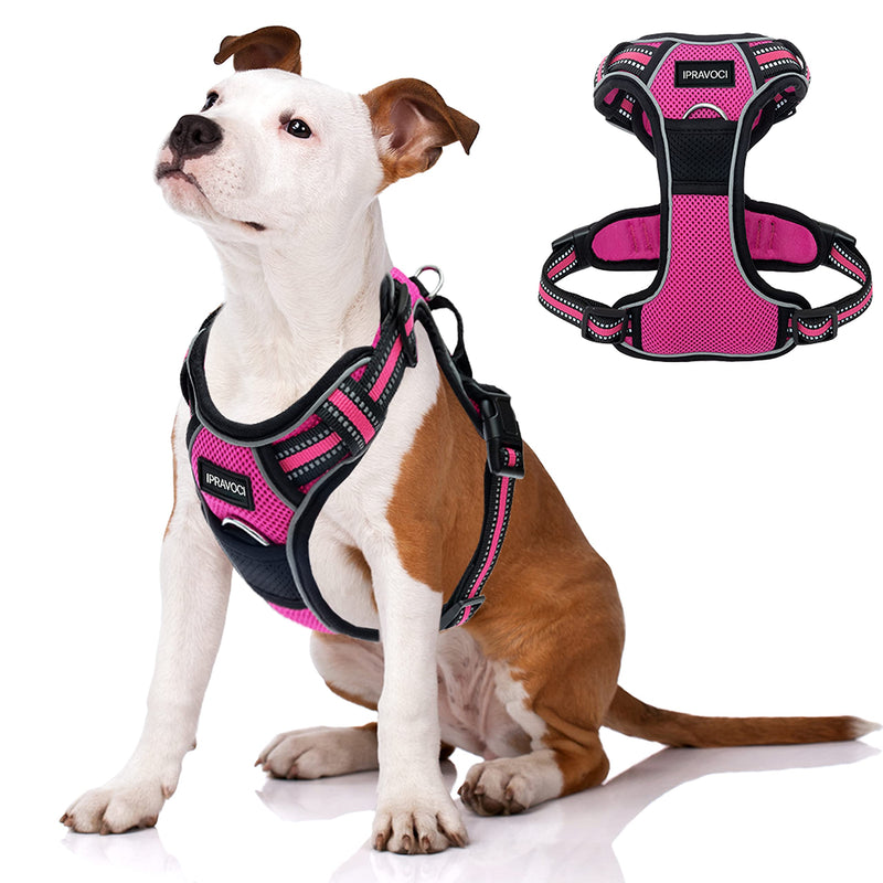 IPRAVOCI Dog Harness No Pull for Medium Large Dogs - Easy Walking Mesh Breathable Dog Vest Harness with Control Handle - Reflective Escape Proof Adjustable Dog Body Harness M (neck : 12"-19" chest : 14"-25") - PawsPlanet Australia