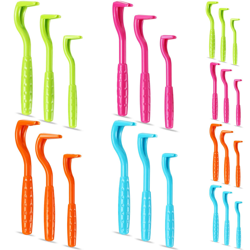 Kittmip 24 Packs Tick Remover Plastic Tick Remover Tools Tick Puller Removal Tick Grabber for Dogs Cats Humans, 3 Sizes, Green Rose Red Blue Orange - PawsPlanet Australia