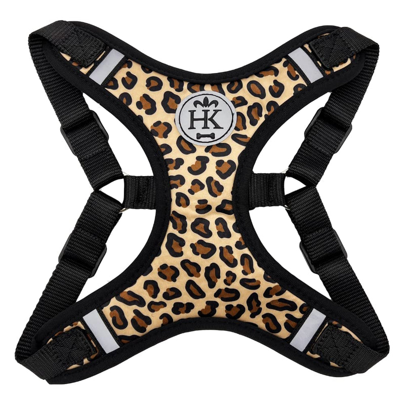H&K Scout LoPro Harness | Tan Leopard | Easy Control Step-in Mesh Vest Harness with Reflective Strips for Safety Extra-Small - PawsPlanet Australia