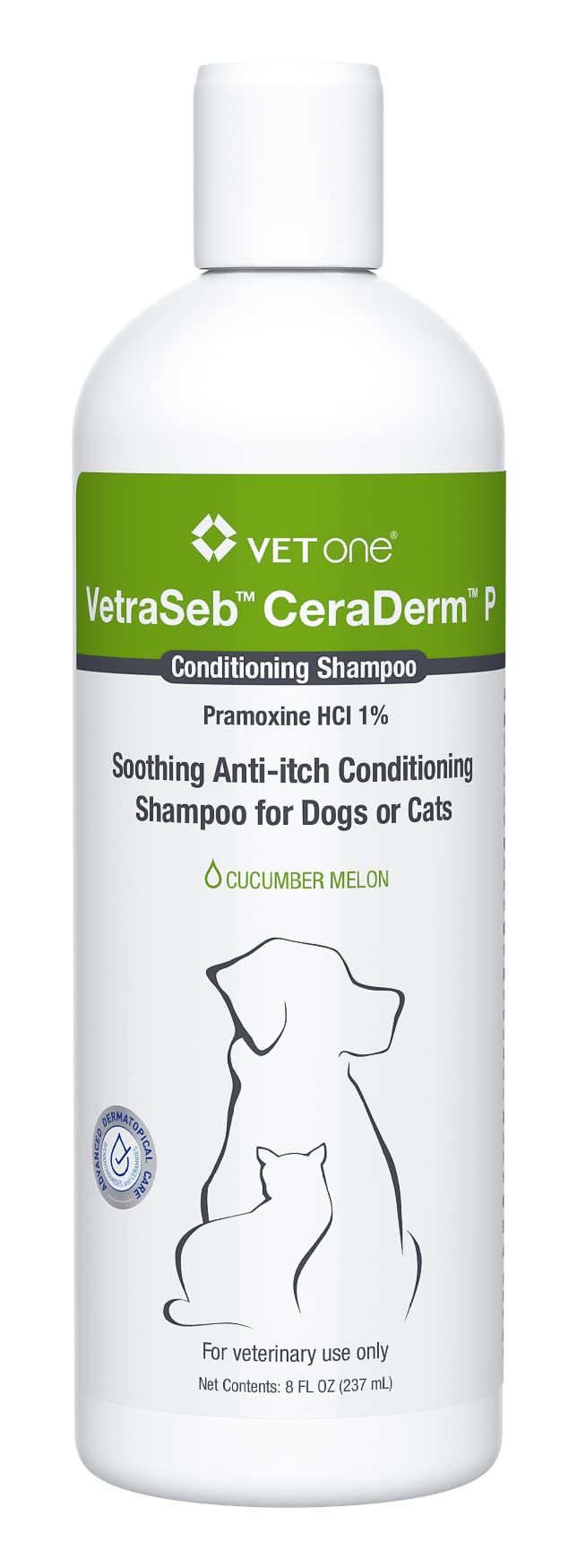 VetOne VetraSeb CeraDerm P Conditioning Shampoo 8 oz - PawsPlanet Australia
