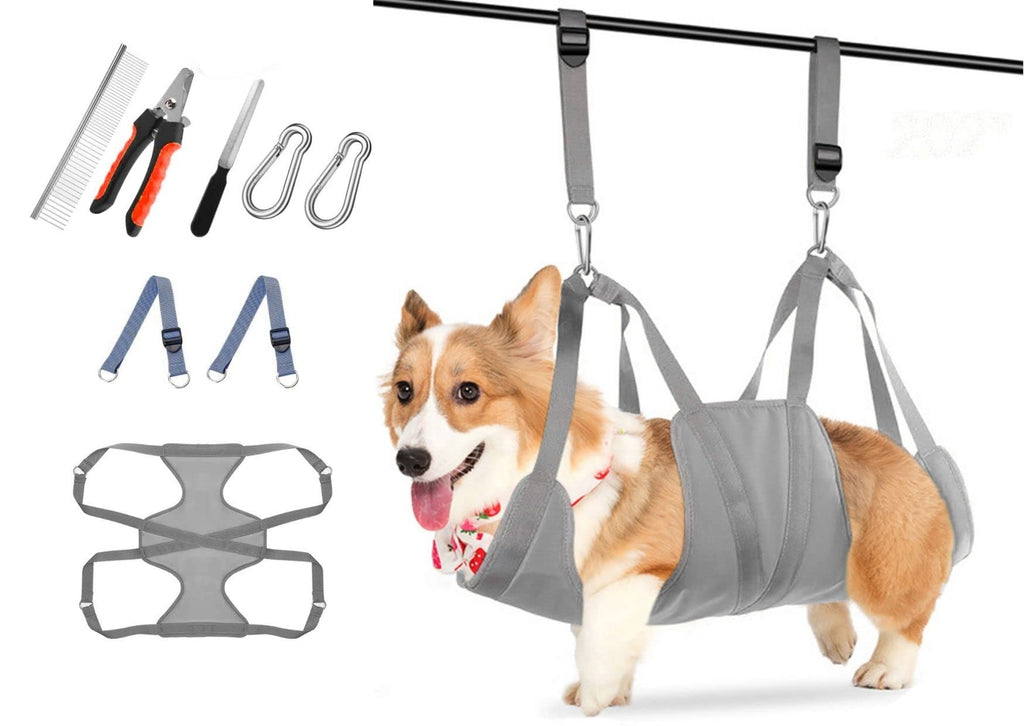 Chun's Pet Dog Grooming Hammock Harness for Cats & Dogs, Cat Grooming, Dog Grooming kit,Dog Carrier, Cat Nail Clippers/Dog Nail Trimmers, Nail File, Pet Comb/Dog Brush,Ear/Eye Care For Cats or S/M size Dogs - PawsPlanet Australia