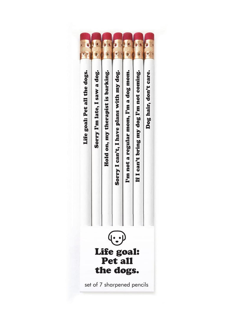Snifty SPP7023 Life Goal Pet All The Dogs Pencil, Set of 7 - PawsPlanet Australia