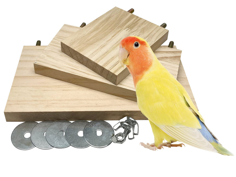 WANBAO Bird Perch Stand Grinding Paw Natural Wood Platform single color - PawsPlanet Australia