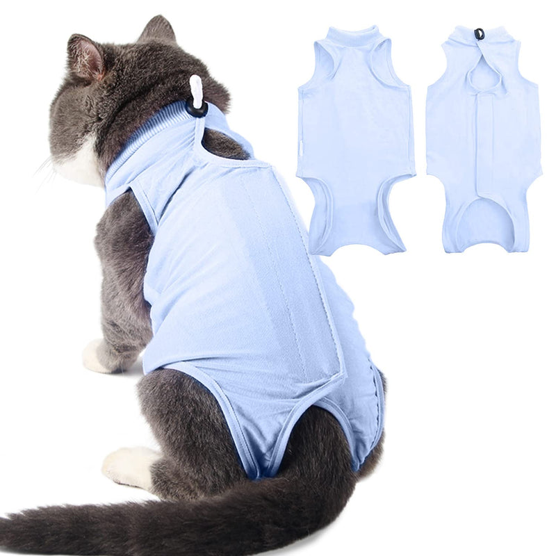 lexvss Cat Recovery Suit for Abdominal Wounds, Professional Cat Surgery Recovery Suit, E-Collar Alternative, Soft Kitten Spay Recovery Suit Prevent Licking Wounds Small Blue - PawsPlanet Australia
