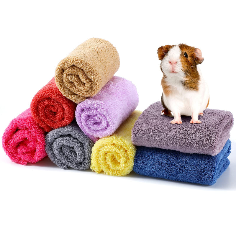 8 Pieces Guinea Pigs Blankets Guinea Pig Accessories Hamster Fleece Cage Liners Small Animal Bedding Mats Bathe Towels Warm Blankets for Guinea Pig Hamster Ferrets Chinchillas Hedgehogs - PawsPlanet Australia