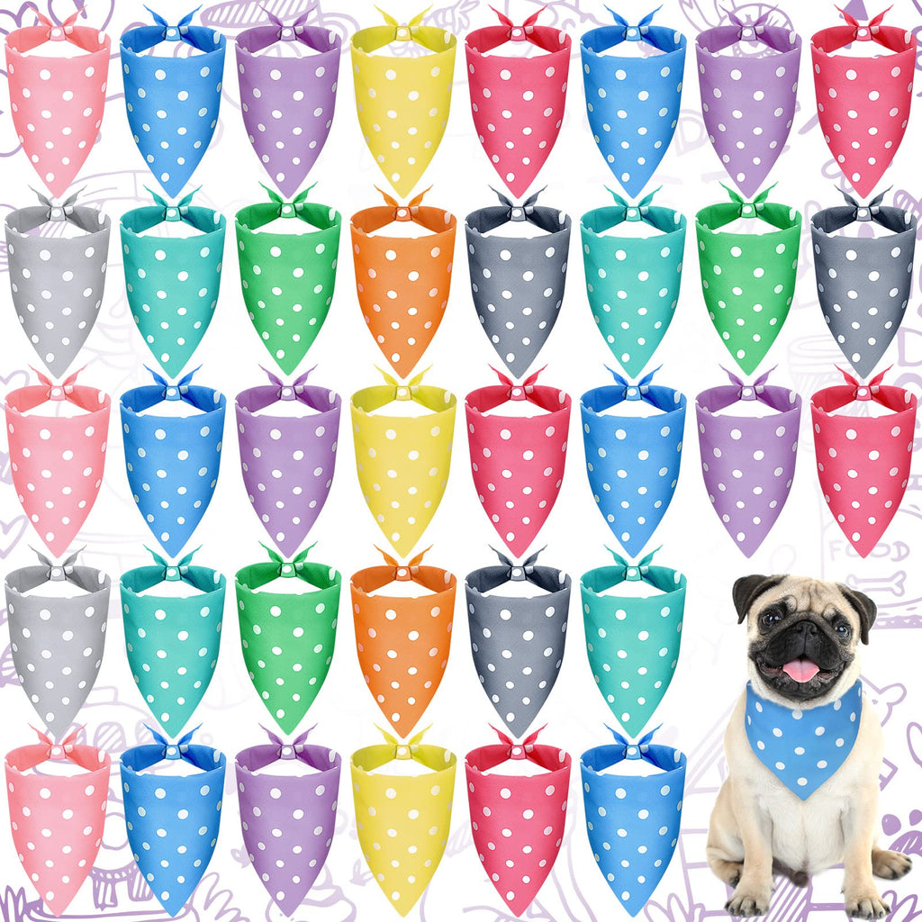 20 Pieces Dog Bandana Polka Dots Dog Bandanna Point Adjustable and Washable Dog Triangle Scarf Dog Kerchiefs Dog Bib Accessories for Small to Medium Dog Puppy Cat - PawsPlanet Australia