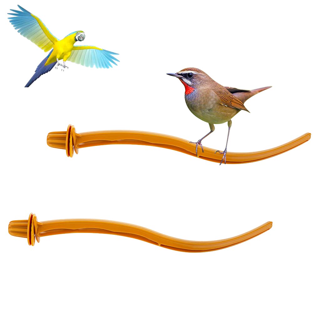 2 PCS Bird Perches Canary Finch Budgie Cage Universal Plastic Stand Stick Toy Holders, 8.7 Inches - PawsPlanet Australia