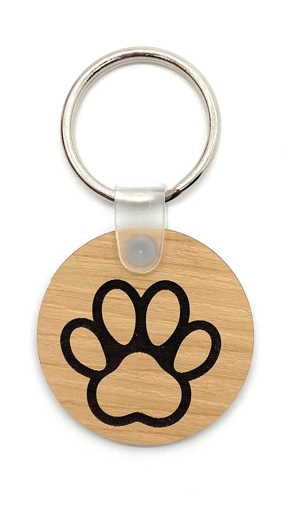 Pawprint Keychain, Engraved Acrylic, High Quality and Durable, Pet, Loving Pet, Paw Print Love, Bulk Keychains, Love Pet - PawsPlanet Australia