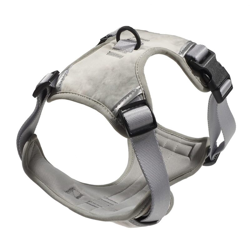 Pawhuggies All Weather Mesh, Reflective Adjustable Step-in Dog Vest Harness with Front & Back 2 Leash Hooks Camo Tie Dye Grey Large - PawsPlanet Australia