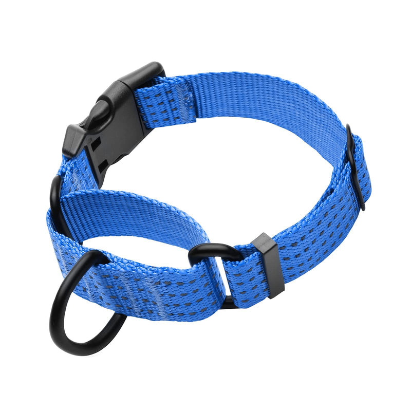 LUCKYDC Martingale Collar for Training Dogs. Adjustable Reflective Dog Collars with Buckle- NO Pull-Prevents Slipping Out, for Medium Large XL Dogs. Helps with Strong pullers (M, Blue) Purple size M - PawsPlanet Australia