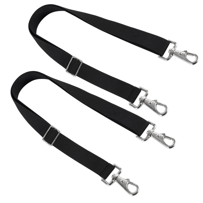 Premium Horse Blanket Sheet Leg Straps, Replacement Stretchy Belly Strap with Double Swivel Snaps, Adjustable Length from 24 to 42 Inch Black(2 Pcs) 2 Pcs - PawsPlanet Australia