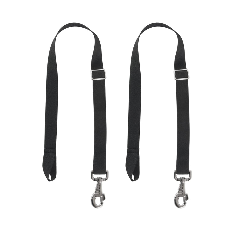 Premium Horse Blanket Sheet Leg Straps, Replacement Stretchy Belly Strap with Swivel Snaps and Loop End, Adjustable Length from 22 to 40 Inch Black (2 Pcs) 2pcs - PawsPlanet Australia