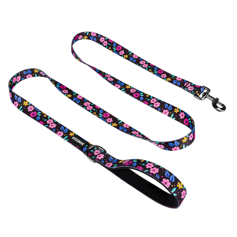 KISSBAK Dog Leash for Small-Medium-Large Dogs - Comfortable Padded Handles,Premium Floral Sunflower Dog Training Leash,Walking Lead for Dogs (Floral, Large (1 Inch x 6 Feet)) Large (1 Inch x 6 Feet) - PawsPlanet Australia