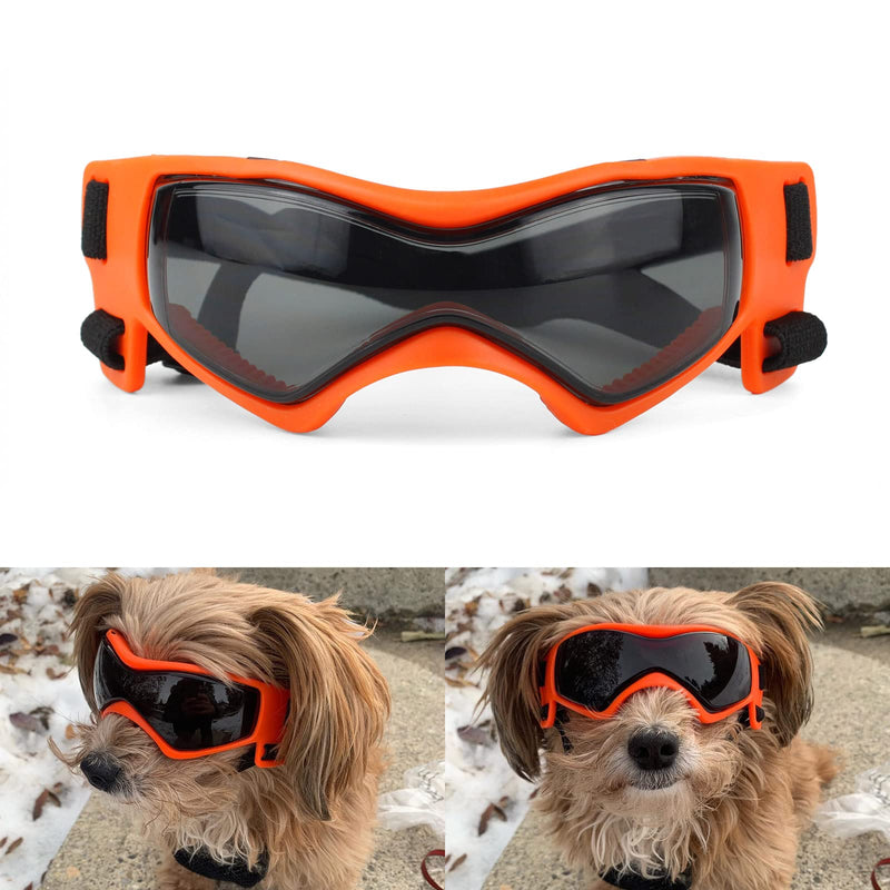 Dog Goggles Medium Breed, Dog Sunglasses Small Breed Dog Eye Sun Light Protection, UV Protection Goggles for Dog with Adjustable Straps, Orange - PawsPlanet Australia
