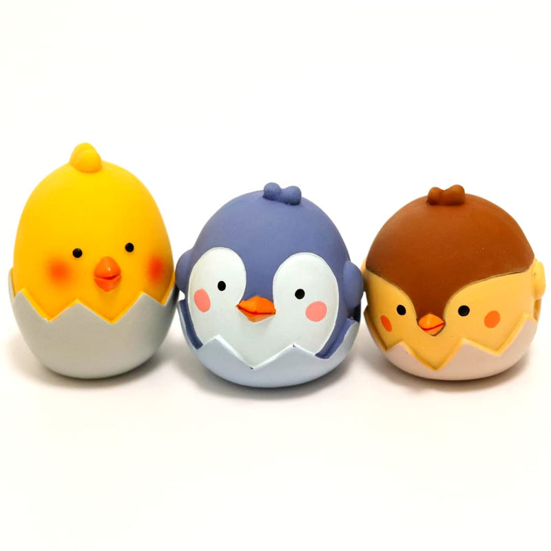 GOSUNY TOYS Egg Latex Dog Toys for Small Dogs ‚Äì Chick, Bird & Penguin Dog Toy, Rubber Squeaky Dog Toys (3-Pack), Mini Soft Latex Dog Toy, Tiny Dog Squeaky Toys - PawsPlanet Australia