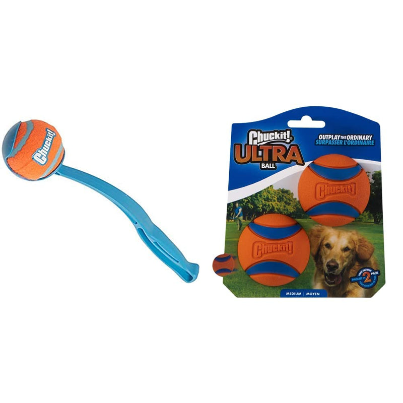 Chuckit! Sport Dog Ball Launcher & Ultra Ball, Medium (Pack of 2) - PawsPlanet Australia