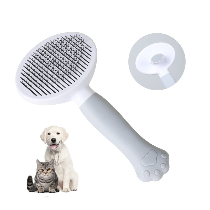 Diecallan Cat Brush cat grooming supplies Gently Removes Loose Undercoat Mats, Tangled Hair and Soothes Skin. Ideal for Long and Short Haired Pets. (Grey) Grey - PawsPlanet Australia
