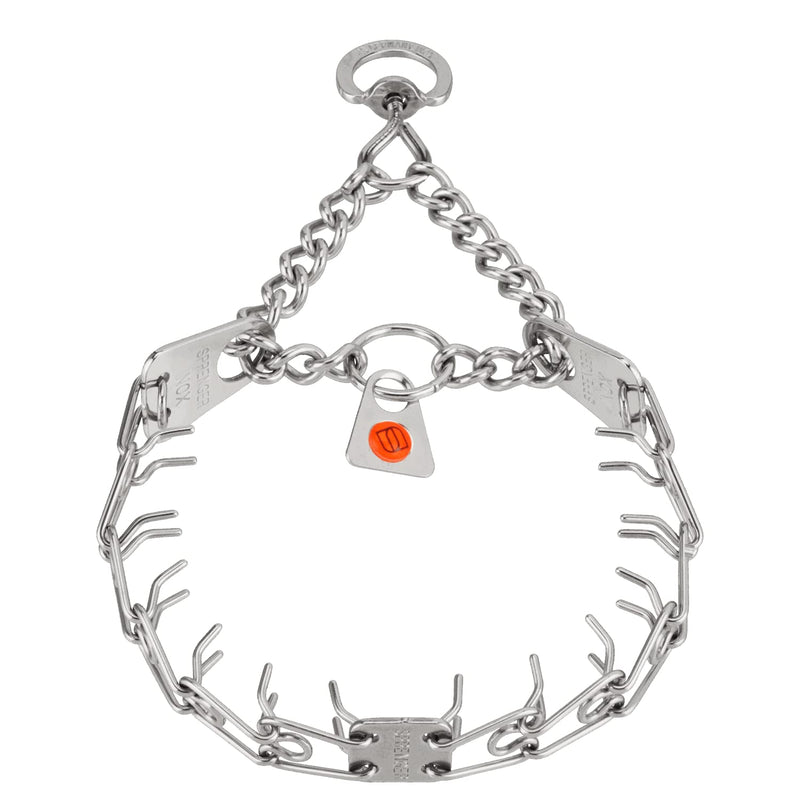 Herm Sprenger Ultra-Plus Prong Swivel Ring Stainless Steel Micro Training Dog Collar | Assembly Chain Training Collar for Smaller Dogs | Made in Germany - (1.5 mm, (Neck Size Upto 9.5")) 13in (32cm) x 1.5mm - PawsPlanet Australia
