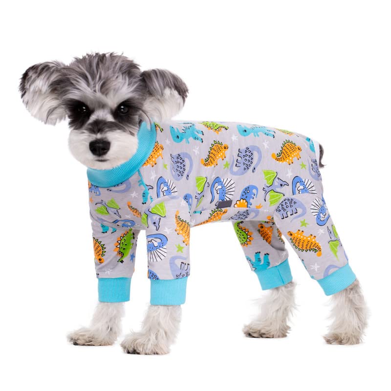 Dog Surgery Recovery Suit, Dog Onesie for Surgery Female Male Dogs, Dogs Pajamas Long Sleeve, Small Dogs Onesie, Abdominal Wound Bandages Surgical Suit, Cat Recovery Suit for Shedding Skin Disease Large Dino - PawsPlanet Australia