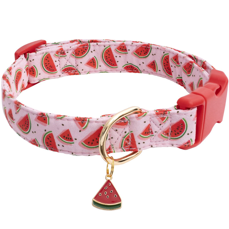 Faygarsle Cute Dog Collar for Girls Boy Dogs Soft Fancy Pet Collar with Watermelon Design Ideal Pink Summer Dog Collar for Small Medium Large Dogs L - PawsPlanet Australia