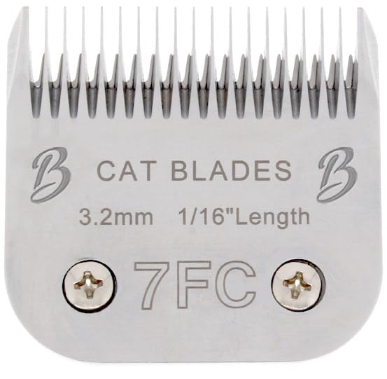 Bucchelli Detachable A Series 7f Blades for Cat Grooming Full Tooth Cuts Length 1/16" - 3.2mm Japanese High Carbon Steel 7F Cat Grooming Blade Supplies | 7f Blade Clippers (Compatible A5 Series(B7FC) B7fc - PawsPlanet Australia