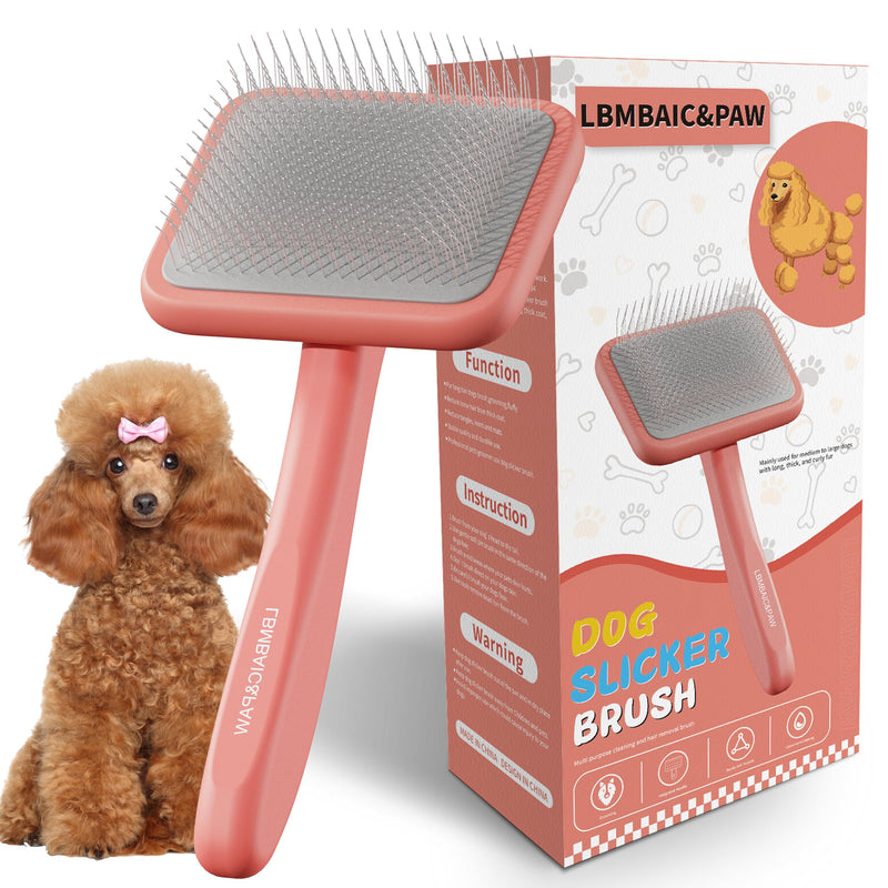 Slicker brush for dogs doodle grooming brush poodle brush with long soft pin dog slicker brush perfect for thick fur dogs fluffy,grooming,shedding.goldendoodle dog slicker brush.(Large) - PawsPlanet Australia
