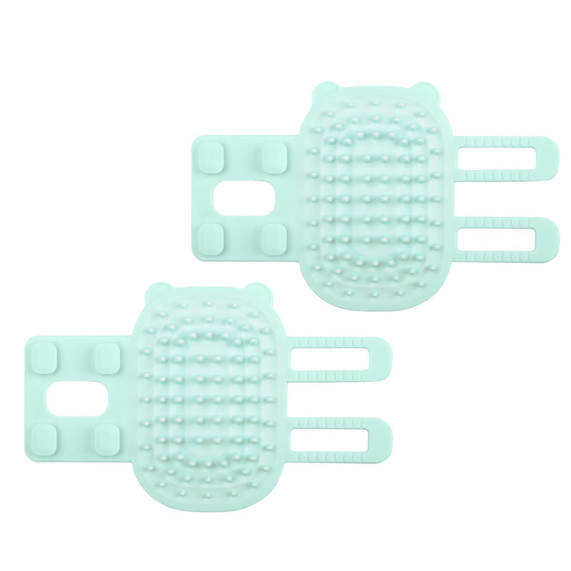 2pcs 2-in-1 Self Cleaning Cat Brush, Pet Tickling Artifact, Silicone Cat Grooming Massage Shedding Brush Adjustable Cat Face Scratchers for Corner Table Legs Climbing Frame Dog Pet Shedding Glove - PawsPlanet Australia